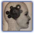 Artistic image of human head/brain