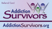 Addiction Survivors Peer Support Referral Card (front)