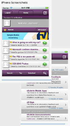 Mobile App Screen shots